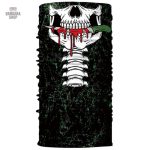 Bandana élastique tête de mort et couteau