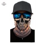 Accessoire bandana élastique avec motif tête de mort