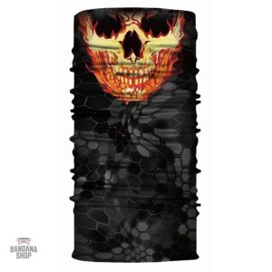 Bandana Tête de mort en Feu -