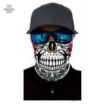 bandana tete de mort fleurie 2
