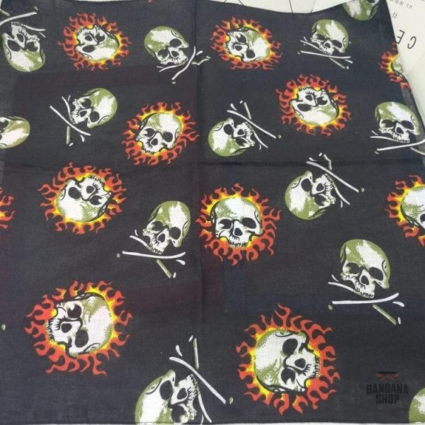 Bandana homme avec motif tête de mort fusion