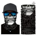 Bandana élastique motif tête de mort pour un style hipster