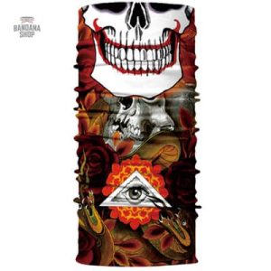 Bandana Tête de Mort Illuminati élastique
