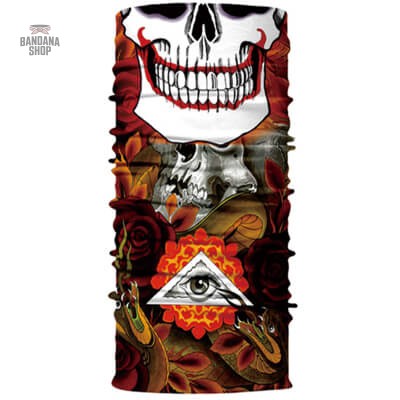 bandana-tete-de-mort-illuminati-1 Bandana Tête de Mort Illuminati élastique