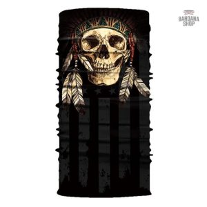Bandana Tête de Mort Indien élastique
