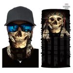 Bandana élastique avec motif tête de mort indien