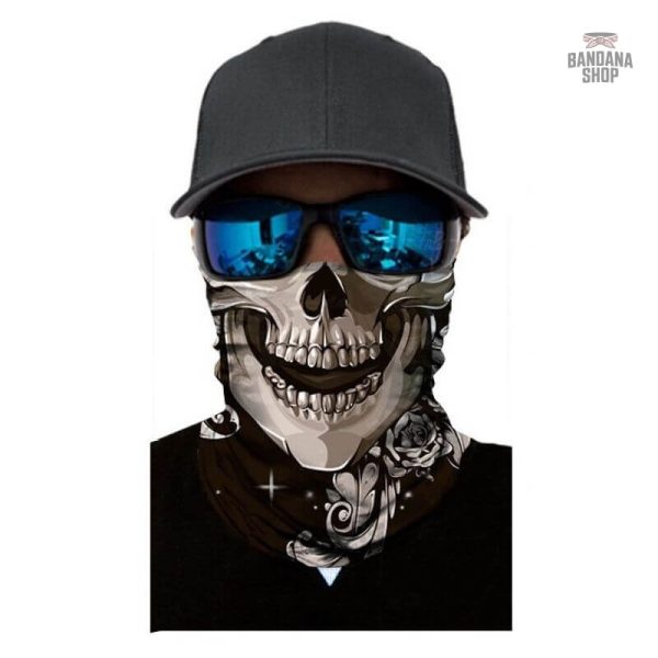 Accessoire tendance : Bandana élastique tête de mort design unique