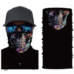 Bandana Élastique avec motif Tête de Mort Mécanique