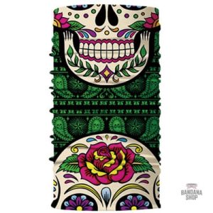 Bandana Tête de Mort Mexicaine élastique