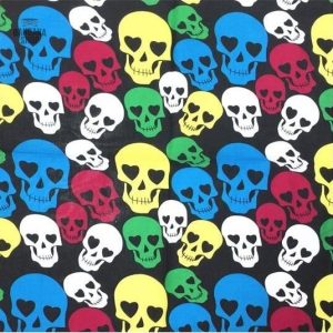 bandana tete de mort multicolore 2