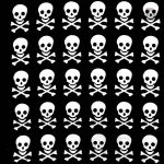 Accessoire mode homme avec motif tête de mort pirate