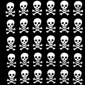 Accessoire mode homme avec motif tête de mort pirate