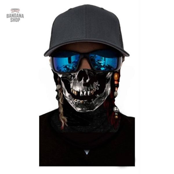 Accessoire mode Bandana élastique avec motif tête de mort