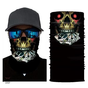 Accessoire élastique Bandana Tête de Mort pour un look audacieux