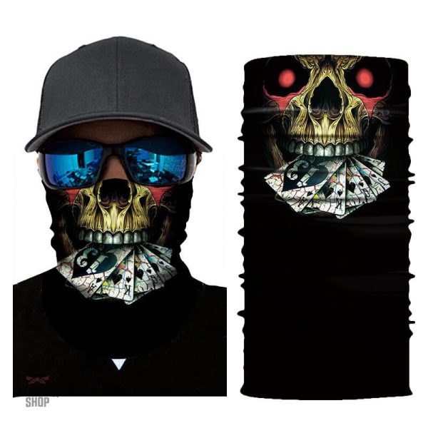 Accessoire élastique Bandana Tête de Mort pour un look audacieux