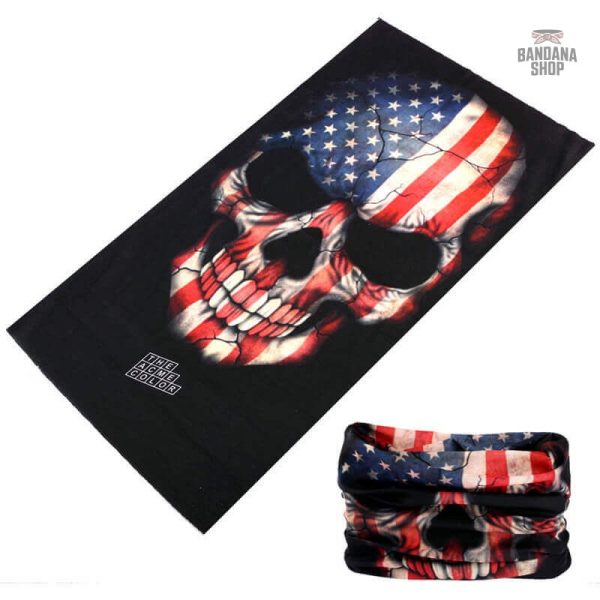 bandana-tete-de-mort-squelette-skull-1 Bandana Tête de mort élastique de