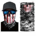 Accessoire mode bandana élastique motif tête de mort