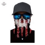 Accessoire mode bandana avec motif tête de mort USA