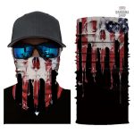 Bandana élastique style américain avec design tête de mort