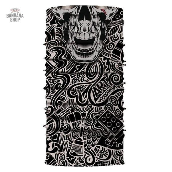 Bandana Tête Mort Antique élastique pour un style unique