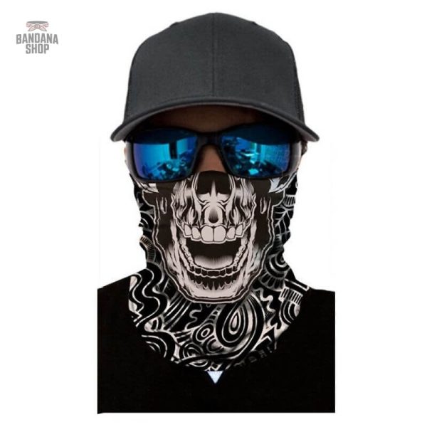 Accessoire mode Bandana Tête Mort, design antique