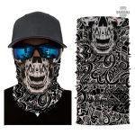 Bandana élastique avec motif tête de mort vintage