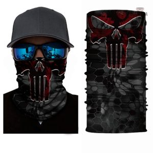 Bandana élastique avec design The Punisher, idéal pour tous