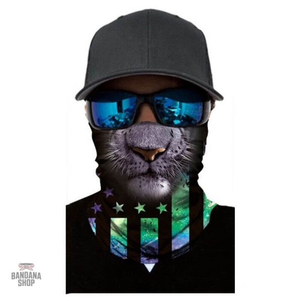 Bandana élastique avec motif tigre de
