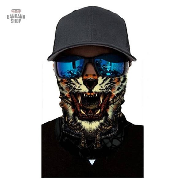 Variété de bandana élastique avec motif tigre unique