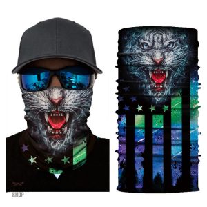 Bandana élastique, motif tigre vibrant