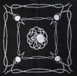 Accessoire tendance homme, bandana avec motif pirate,