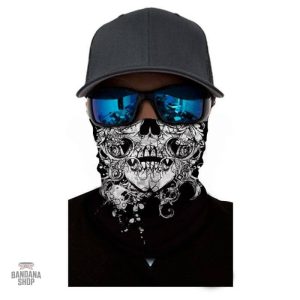 Accessoire viking élastique, motif tête de mort unique