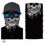 Bandana élastique avec design tête de mort pour un style audacieux