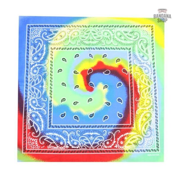 Accessoire mode homme, Bandana Vortex dans une teinte bleue dynamique
