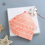 Bavoir Bandana Feuille Rose de