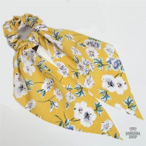 Chouchou foulard printemps en tissu coloré