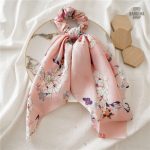 Chouchou foulard rose élégant de