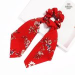 Chouchou Foulard Rouge élégant pour coiffure