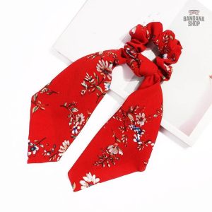 Chouchou Foulard Rouge élégant pour coiffure