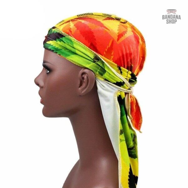 Accessoire durag avec motif cannabis