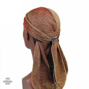Durag homme étincelant en tissu brillant