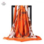 Foulard orange pour femme