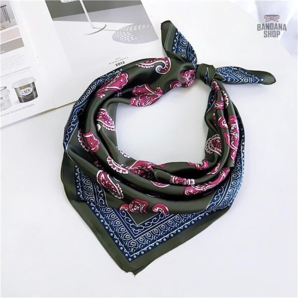 new elegant women square silk scarves head neck feel sati f1tpou 2